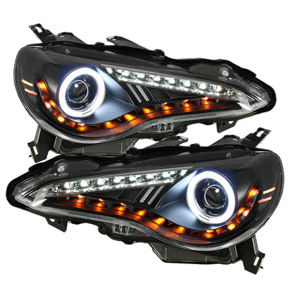 Spyder Projector Headlights CCFL Halo DRL LED Black