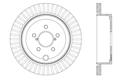 StopTech Rear Drilled Sport Brake Rotor